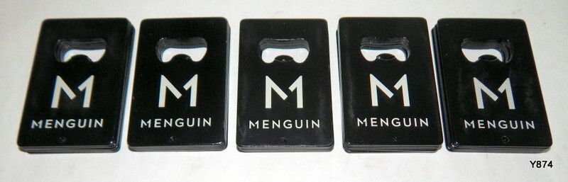 25 PCS Menguin Black Metal Bottle Openers