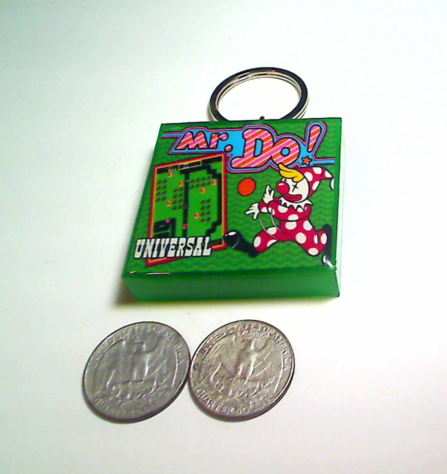 Mr. DO Arcade Coin Door accessory Keychain