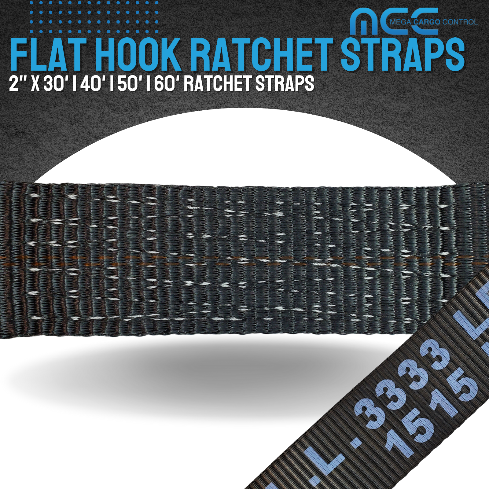2 Pack 2" x 30' Ratchet Strap w/Flat Hook Flatbed Truck Trailer Farming Tie Down