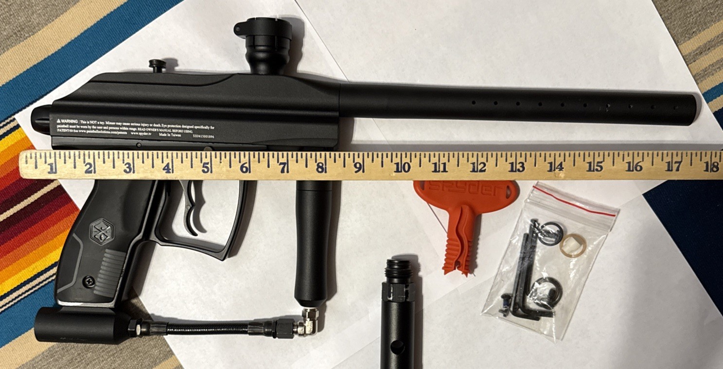 Black Spyder Xtra Paintball Gun Marker