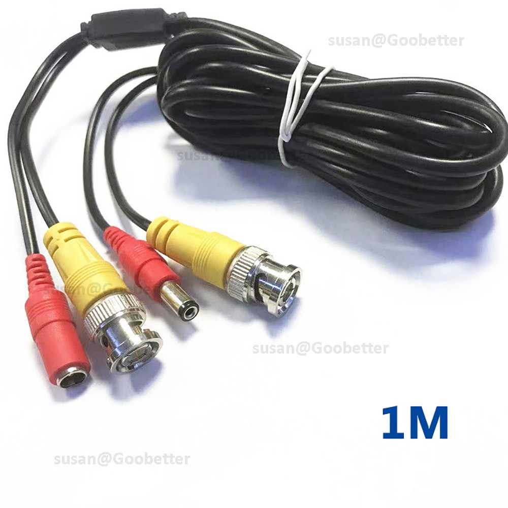 BNC DC POWER VIDEO SECURITY CCTV CAMERA DVR EXTENSION CABLE DATA LEAD WIRE 1-50m