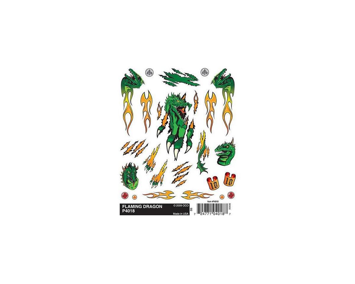 PineCar Dry Transfer Decals, Flaming Dragon [PINP4018]