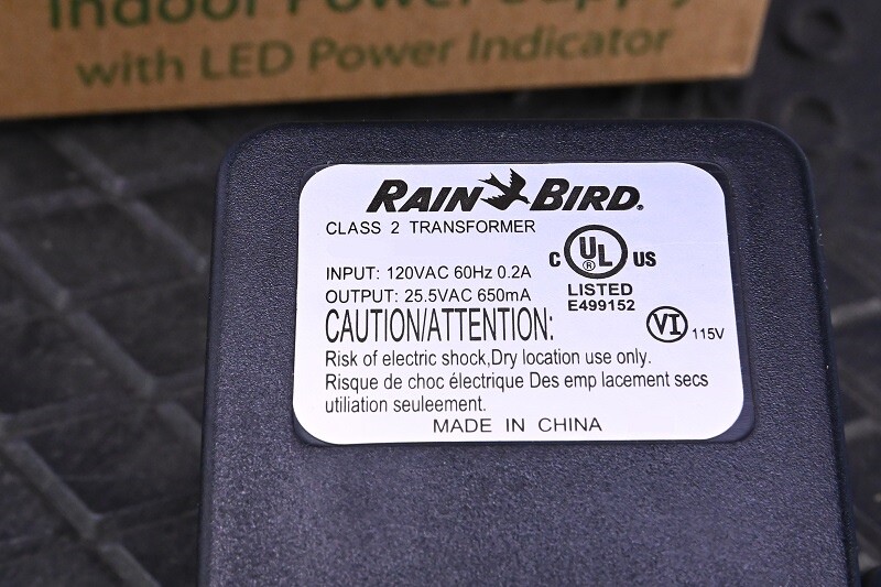 Rain Bird Transformer 24V .650mA for the PC-506 Sprinkler Timer 2 Bare Wire