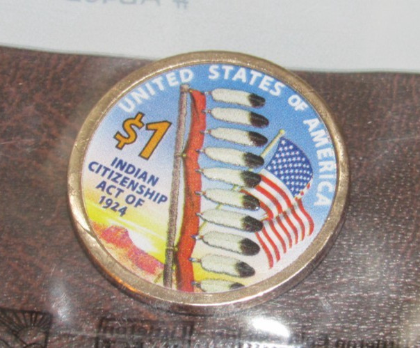 BU 2024 p Indian Citizens Sacagawea/Native American Dollar, Colorized one side