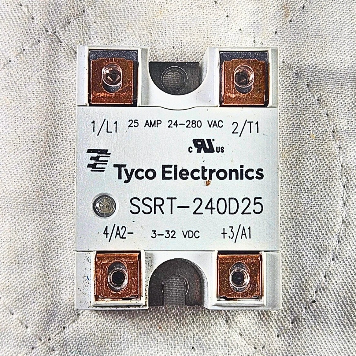 Tyco Electronics SSRT-240D25 Solid State Relay 25A 24-280VAC 3-32VDC – USED