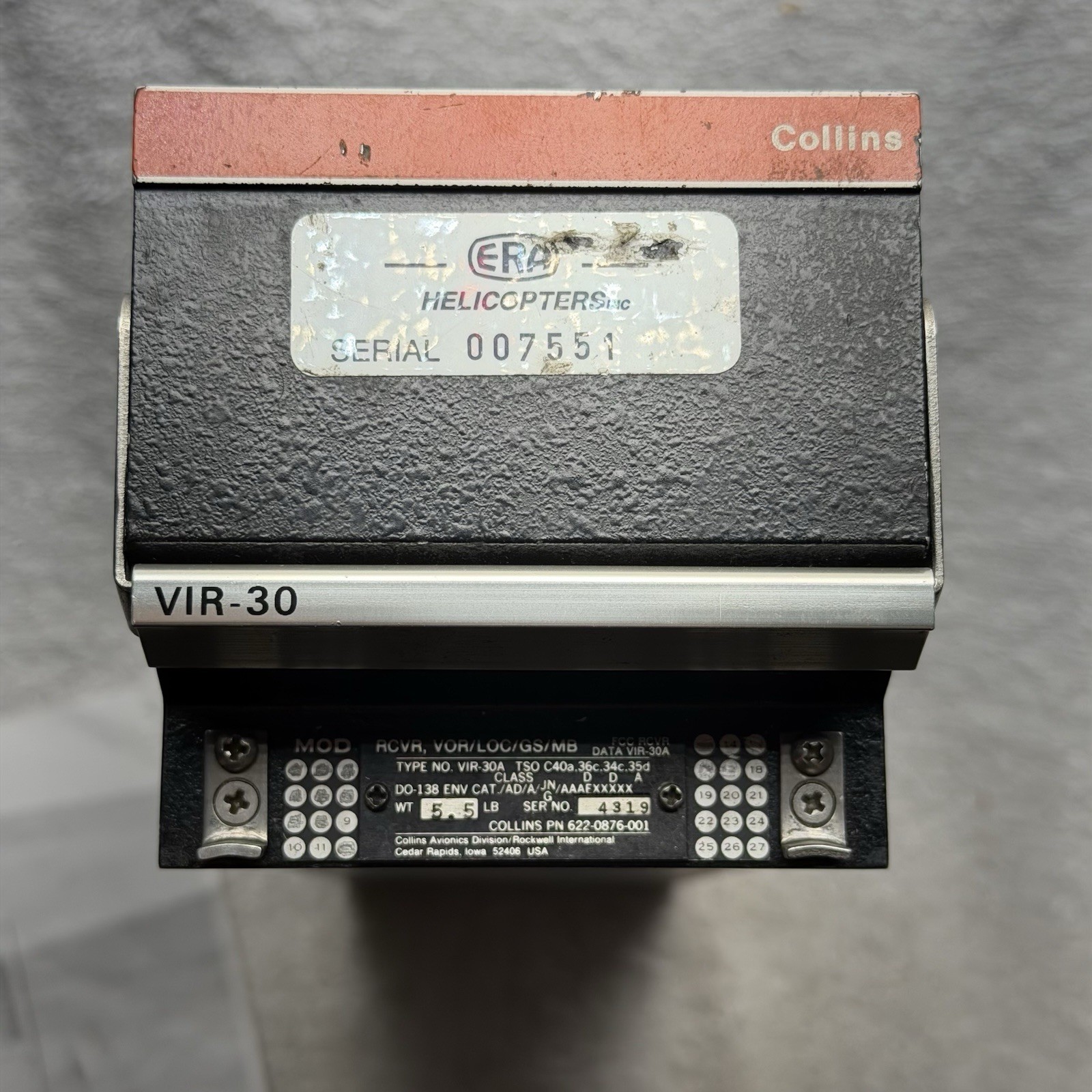 Collins Aerospace VIR-30A Nav Receiver Module 622-0876-001 W/ FAA 8130-3