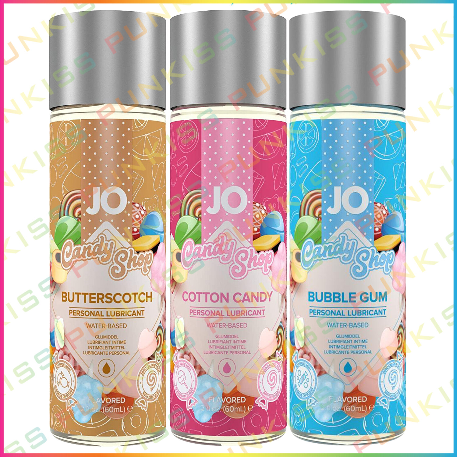 JO Candy Shop Flavored & Edible Water Lube💋Personal Lubricant Gel 3 PACK BUNDLE