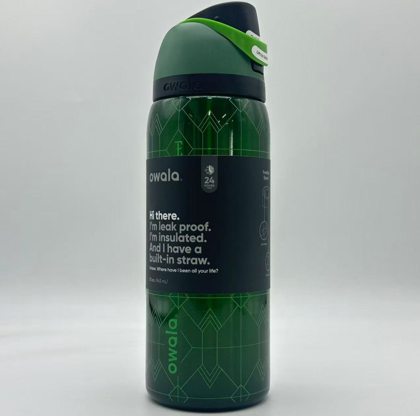 Owala Wicked For Good Elphaba 32oz Freesip Water Bottle New In Hand