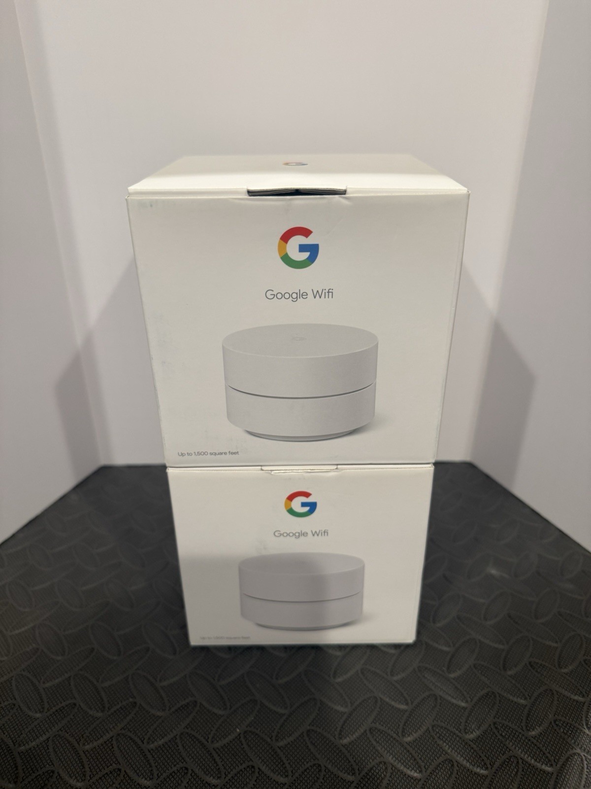 2 Google WiFi Point AC1200 Router GA02430-US Wi-Fi Snow White Used