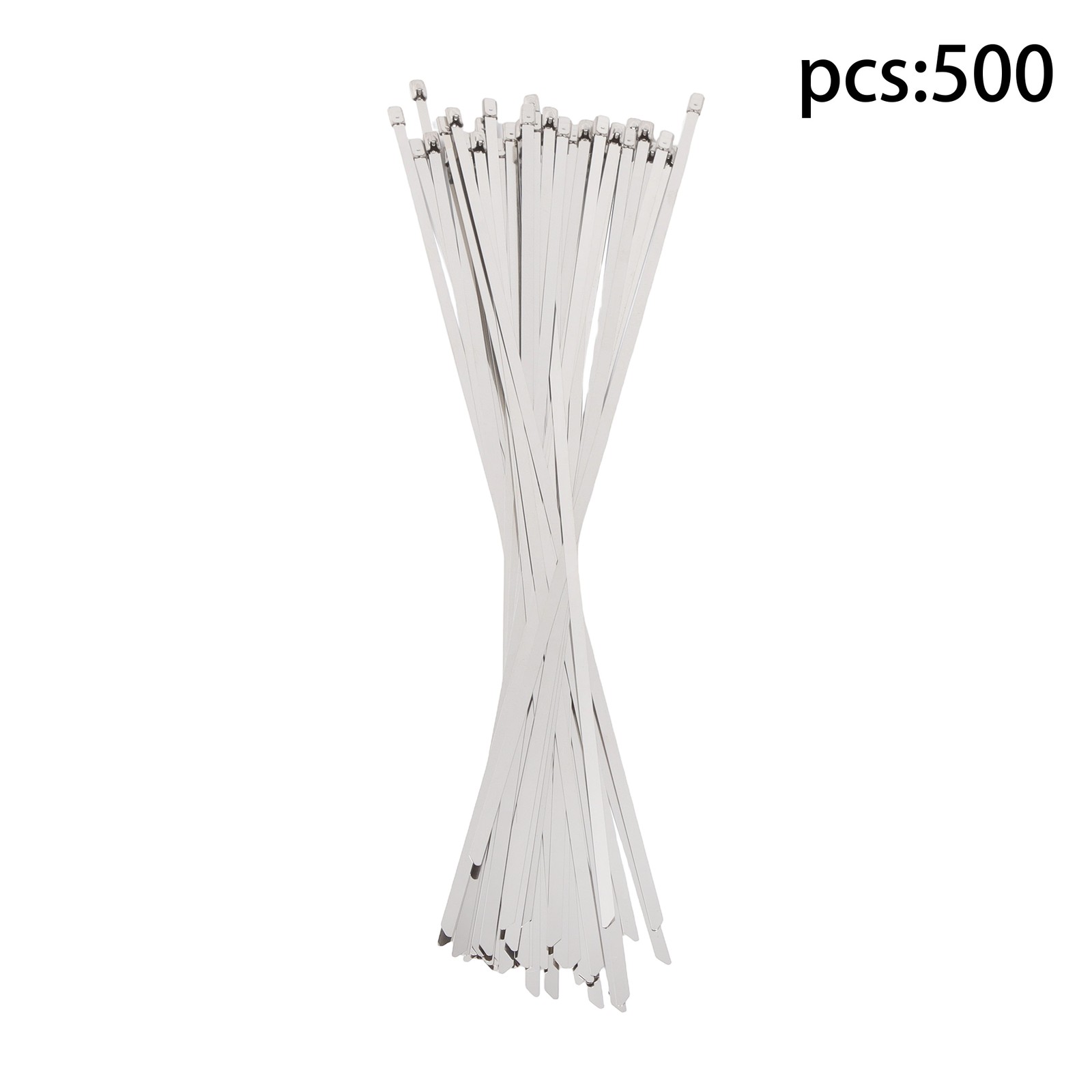 15.7" Zip Ties 304 Stainless Steel Cable Ties 220lb Tensile Strength 500 Pcs