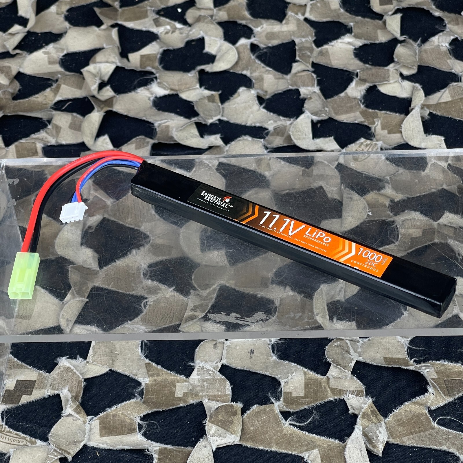 NEW Lancer Tactical 11.1V 1000mAh 20C Long Stick Lipo Airsoft Battery