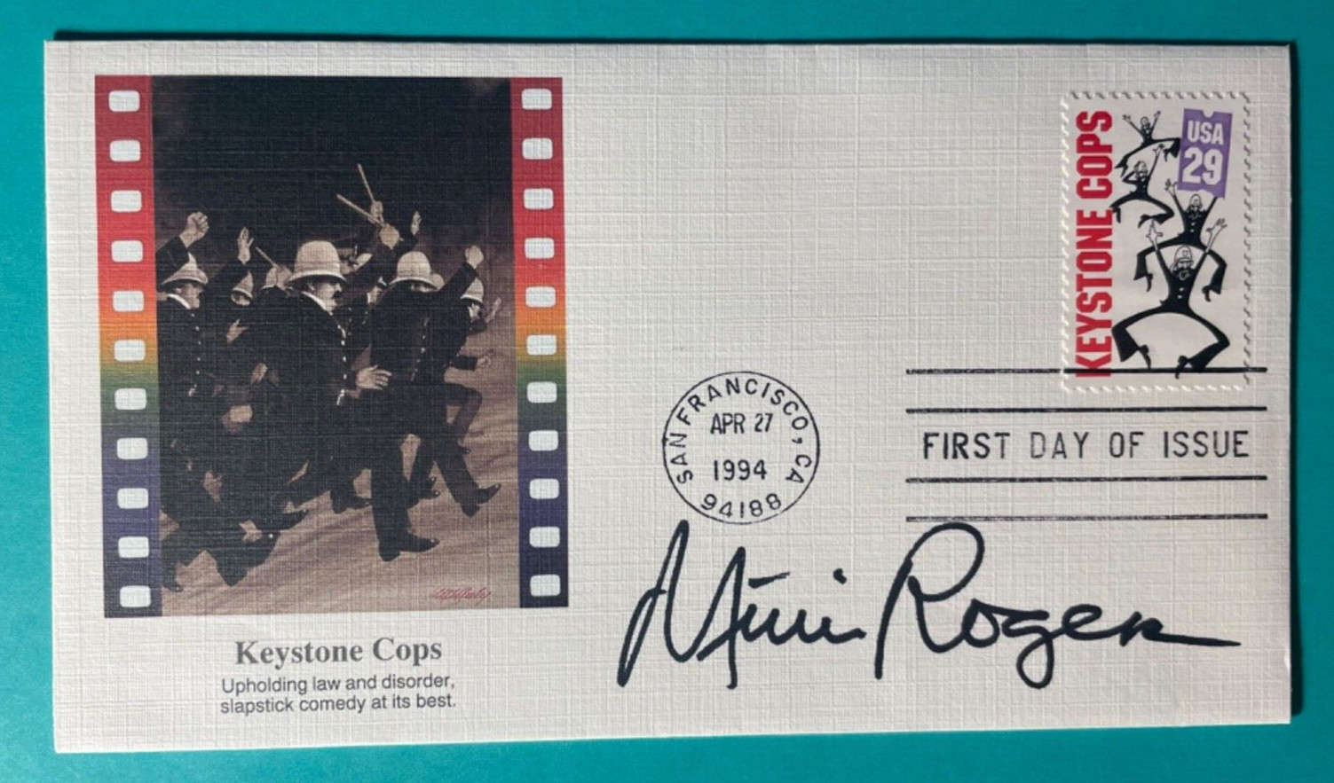SIGNED MIMI ROGERS FDC AUTOGRAPHED FIRST DAY COVER - GUNG HO