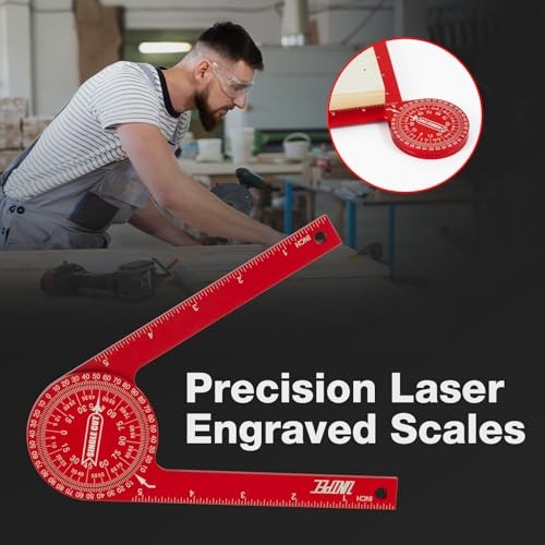 7.3" Aluminum Miter Saw Protractor, Rust-Proof Angle Finder with Precision