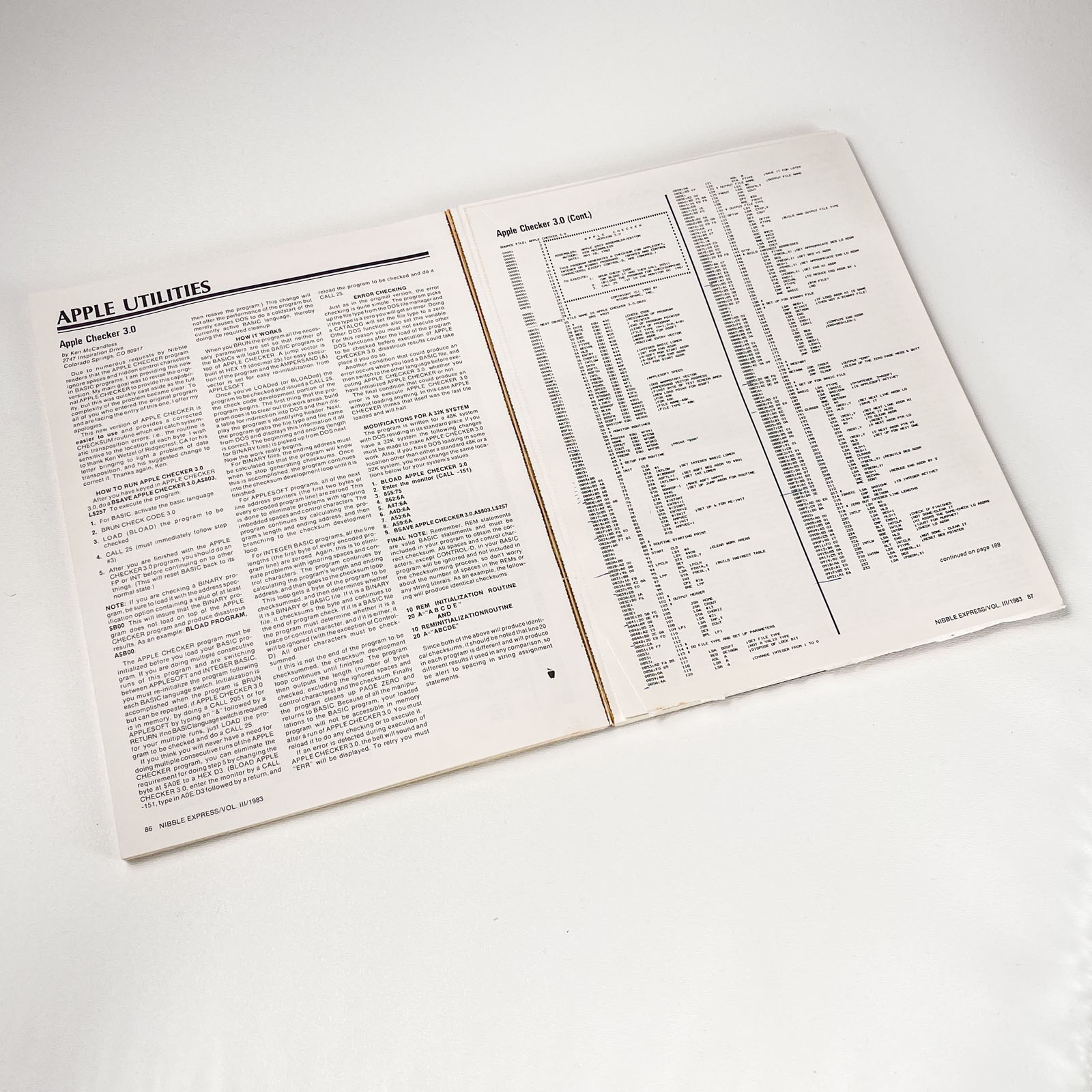 1983 Nibble Express Volume III - Best of 1982 Articles & Programs for Apple II