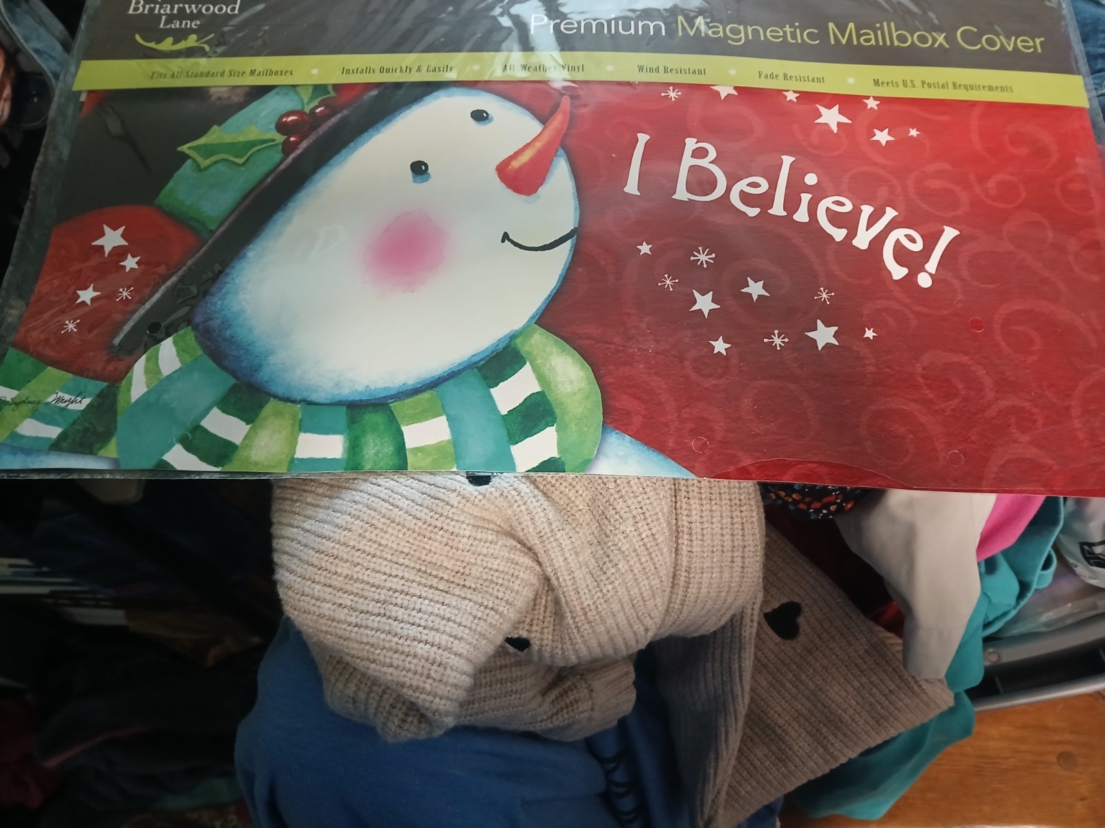 PREMIUM MAGNETIC MAILBOX COVER BRIARWOOD WINTER SNOWMAN ALL WEATHER NEW SEALED