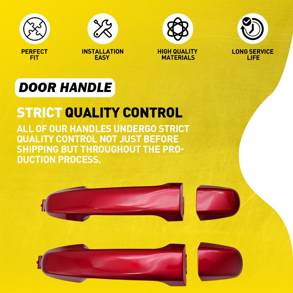 Outside Door Handle For 2012-2017 Toyota Camry Rear Left Driver Right Side Red