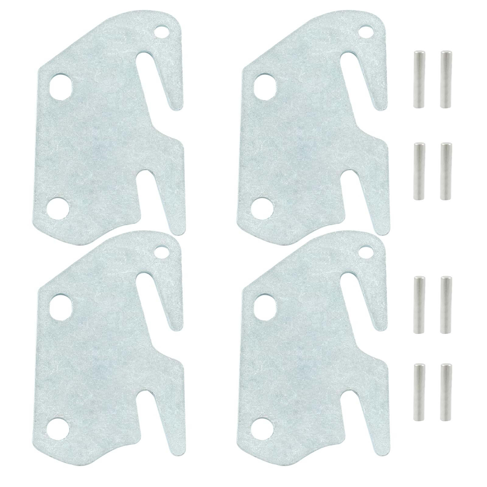 Hordion 4Pcs Wood Bed Rail Hook Plates, Plates with Screws for Bed...