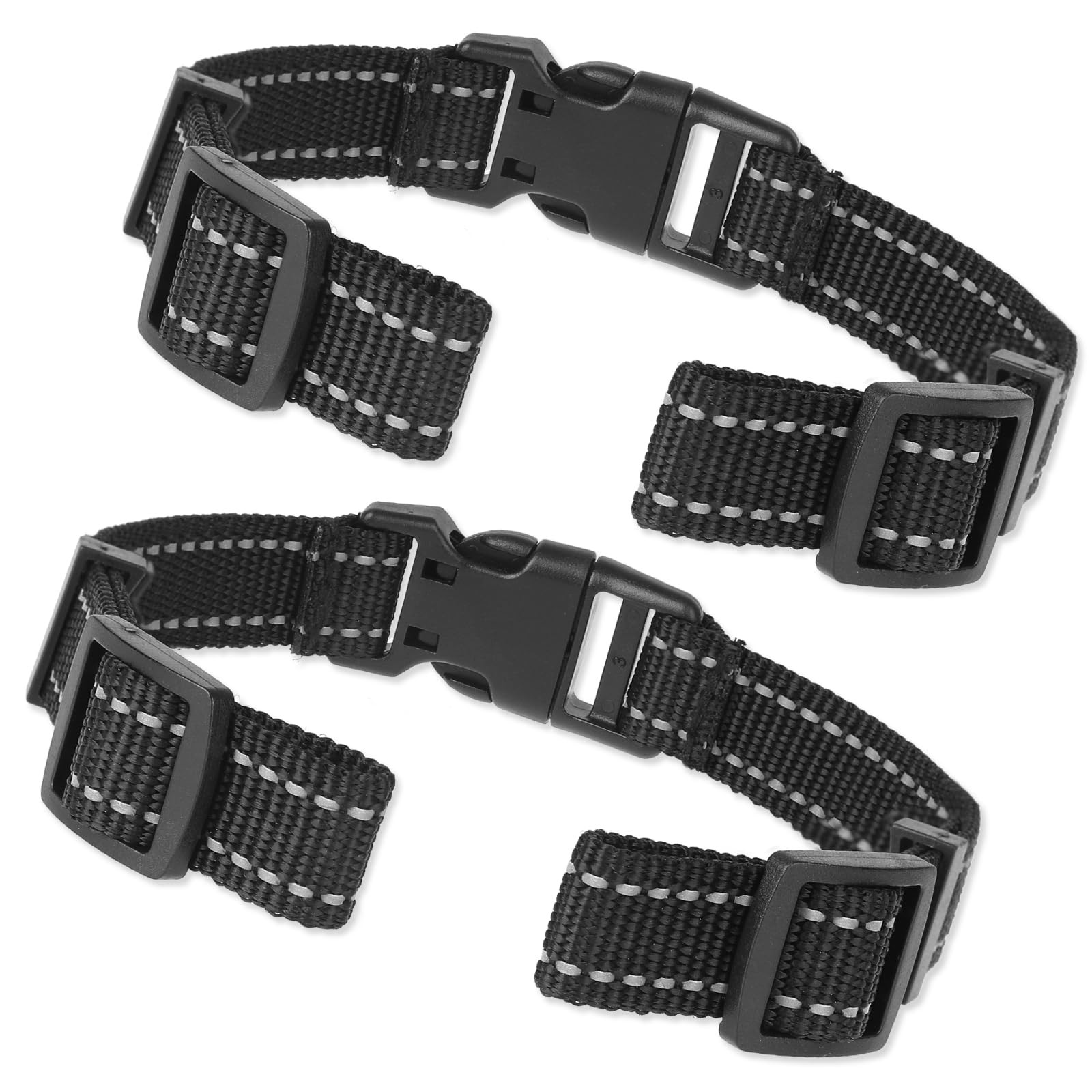 2 Pack Replacement Collar for Dog Training 10 * 8 * 1.7cm, Black