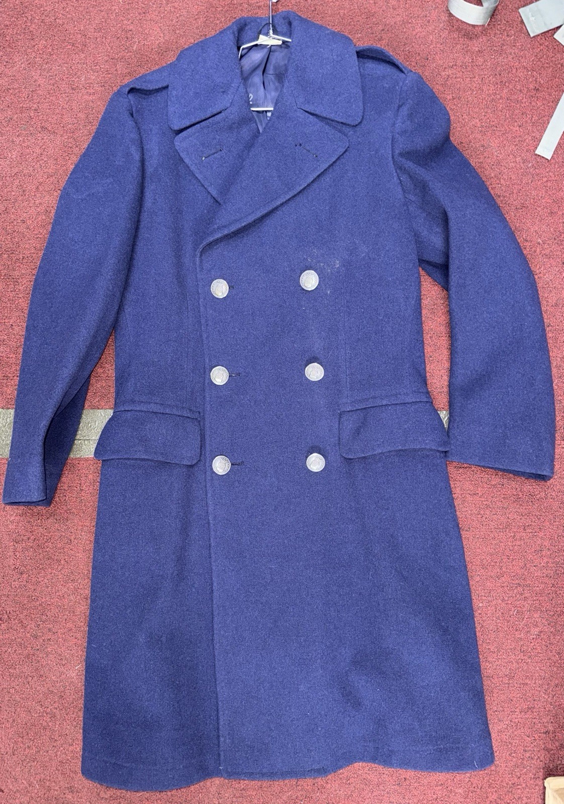 Overcoat Man’s Wool Velour Navy Blue 1085 35L USAF Coat (568MG)