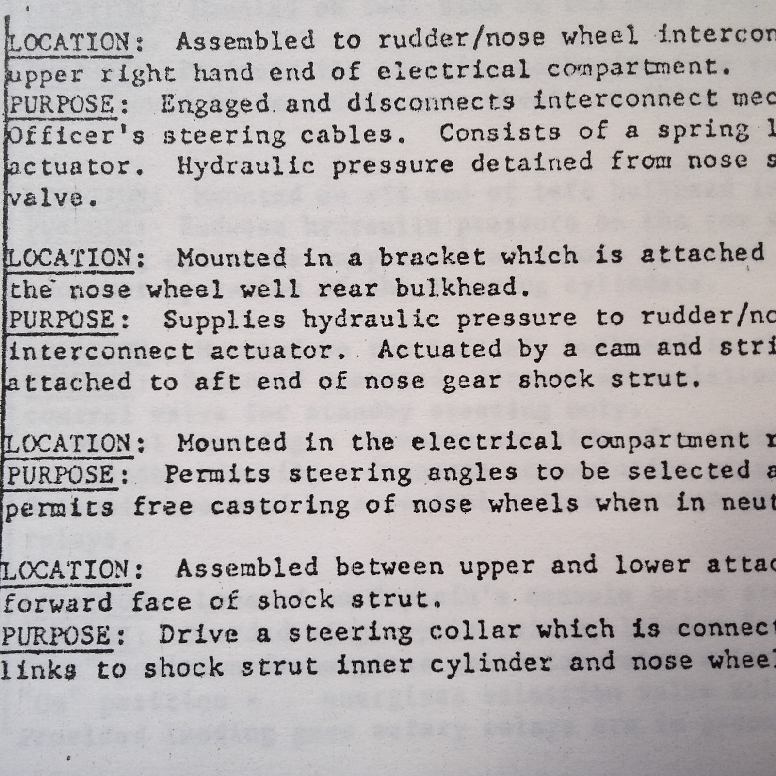 BAC One-Eleven 1-11 Component Locator Booklet Manual