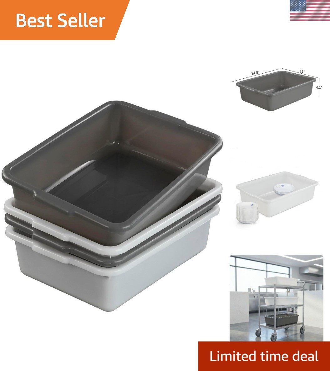 Modern 4-Pack Utility Boxes with Lift-Off Lid - Perfect for Food Prep & Storage
