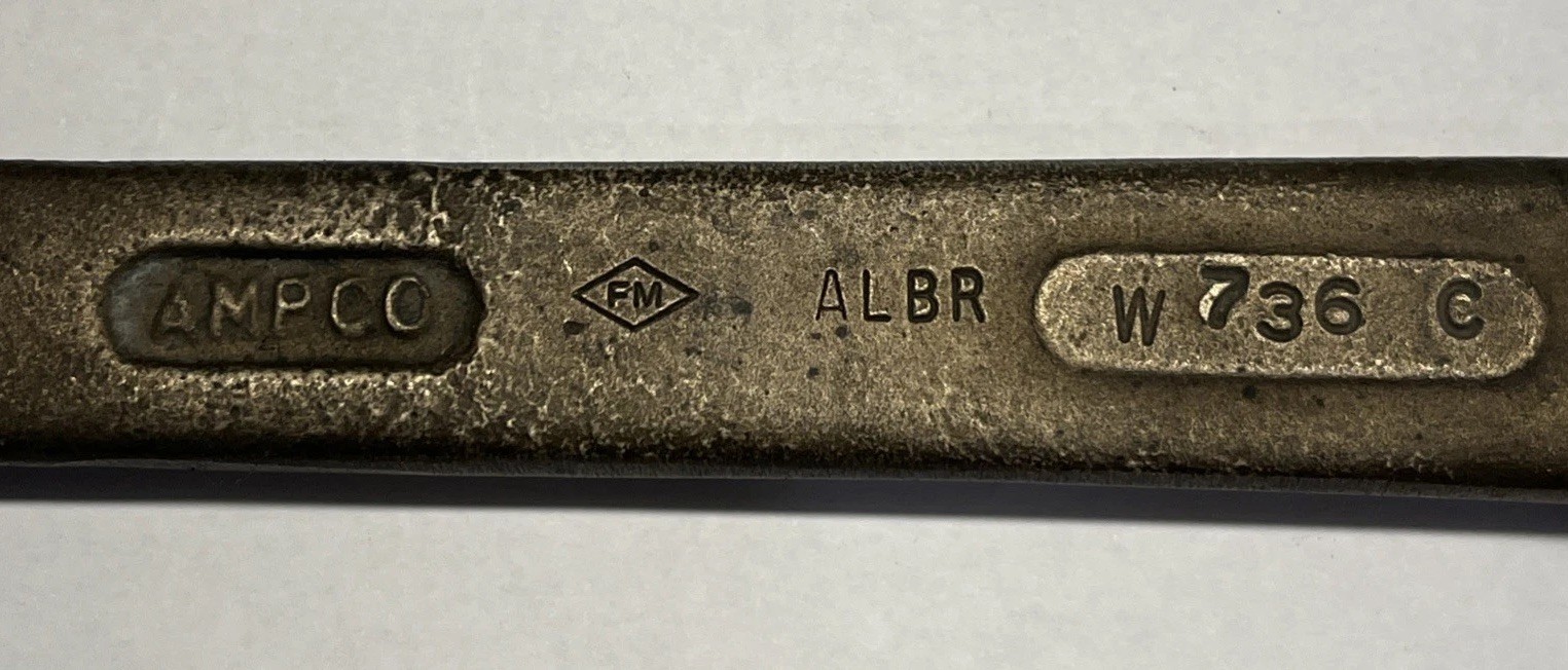 AMPCO W-736C Double Open-End Wrench ALBR 7/8" - 1"