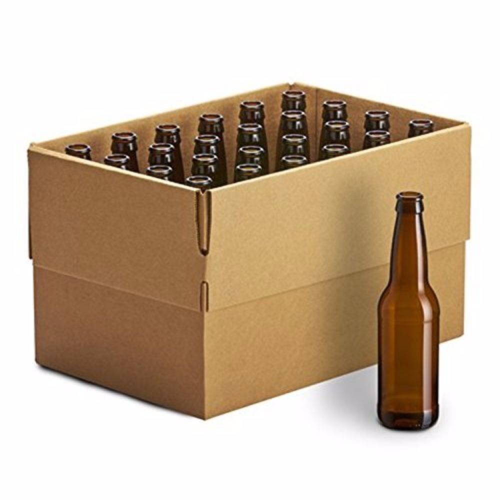 5 X 24 12oz Amber Long Neck Beer Bottles