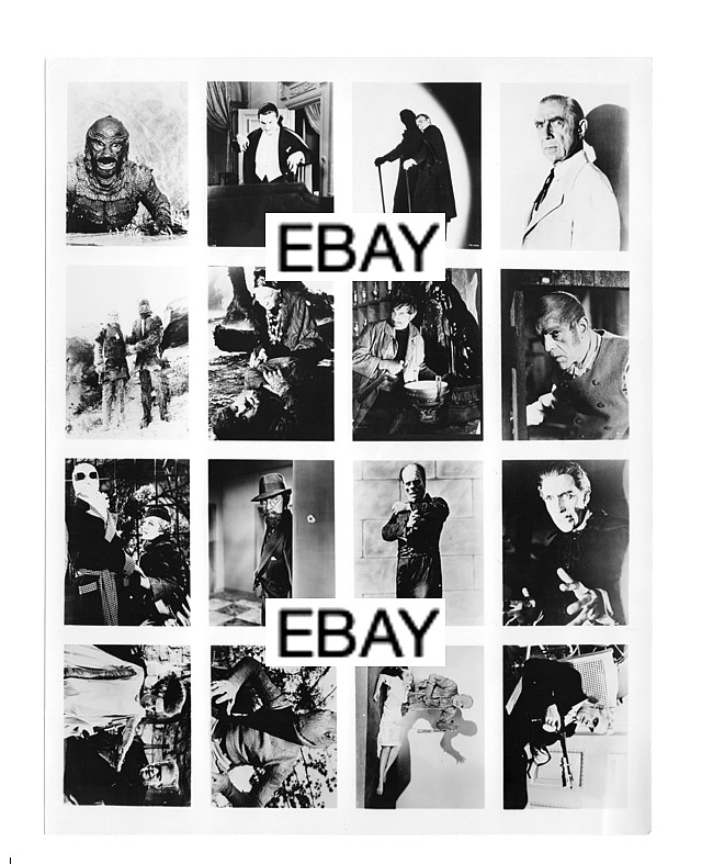 SALE: HORROR TRADING CARDS VINTAGE 1960s CONTACT SHEETS PHOTO #1 KARLOFF LUGOSI