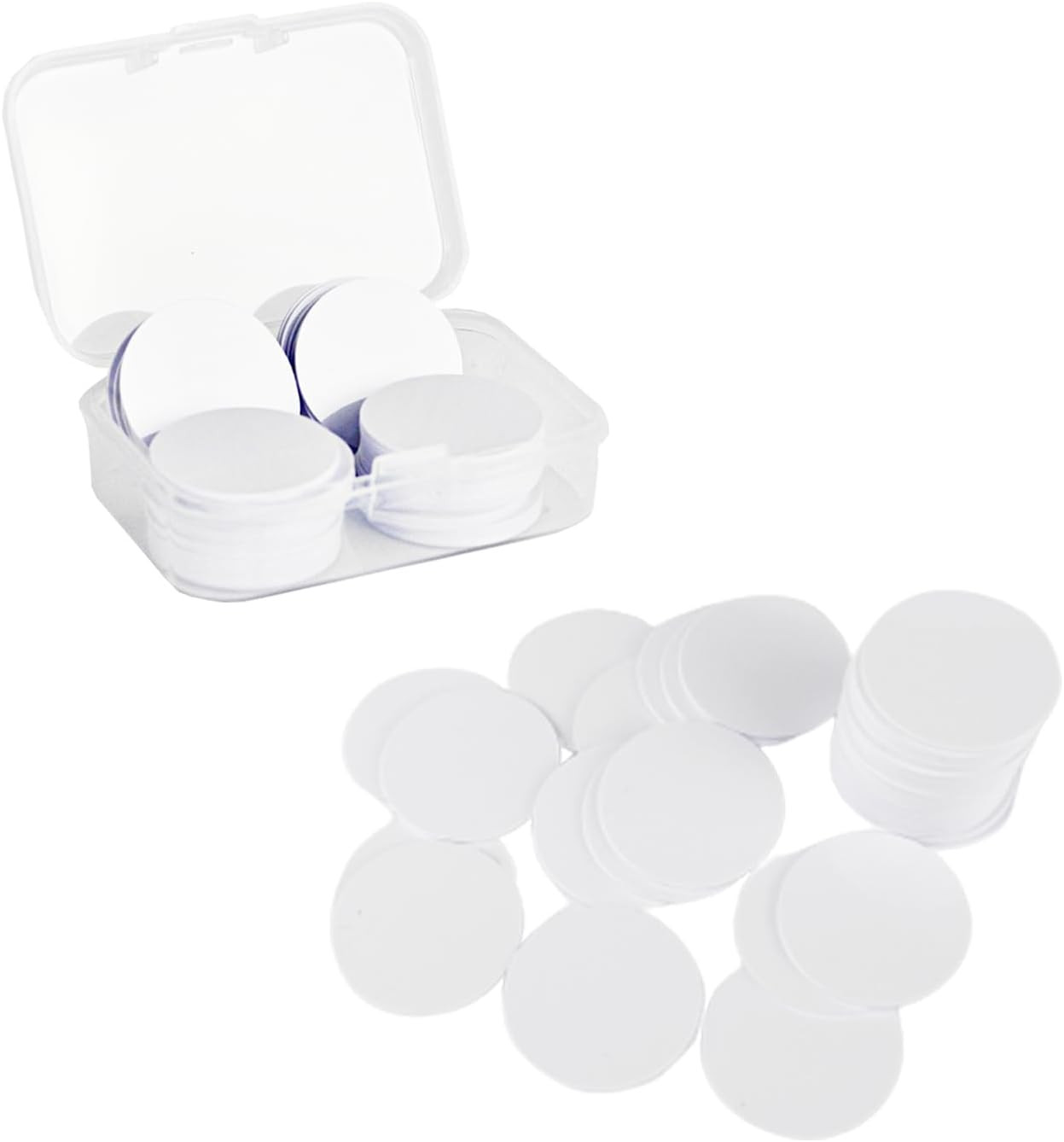 50 Pcs NTAG215 Chip NFC Round Cards NFC 215 RFID Tag with Box Compatible with...