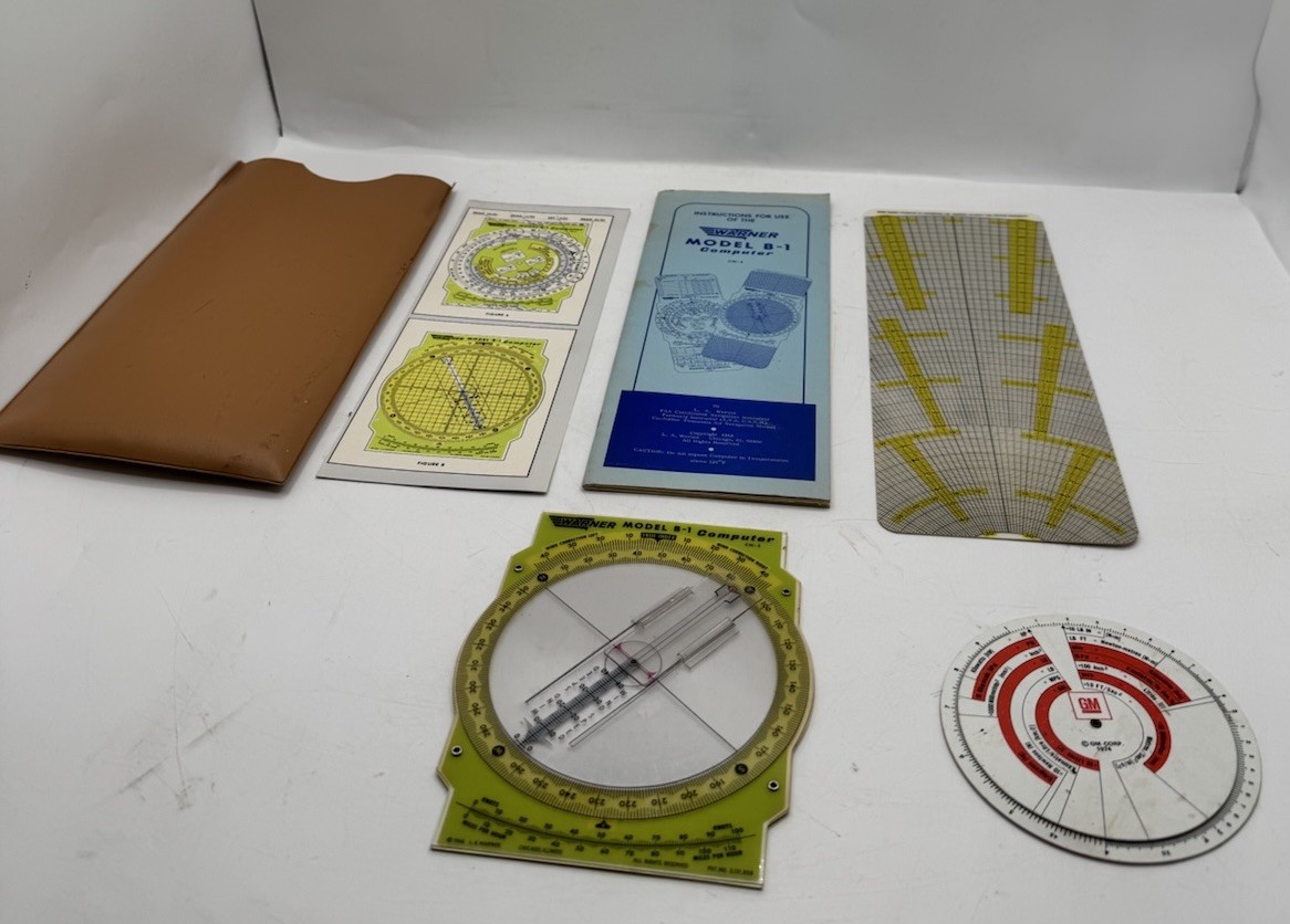 Warner Slide Graphic Computer Flight Computer B1 & Manual Cruising Ruler More