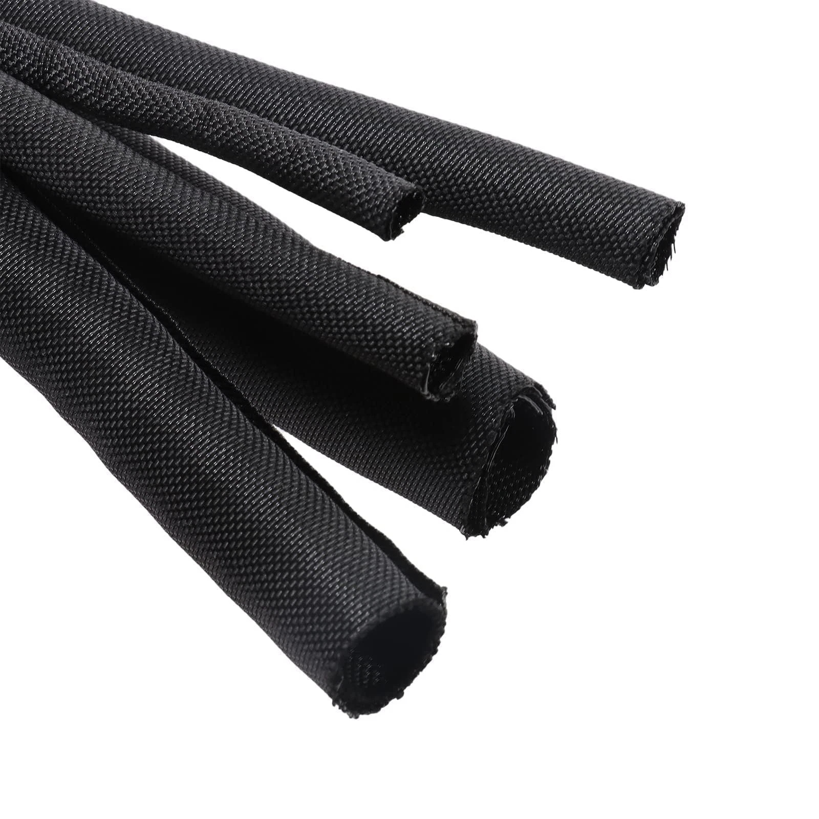 Split Braided Wire Sleeving Loom Mesh Woven for Automotive Wires/Audio Video