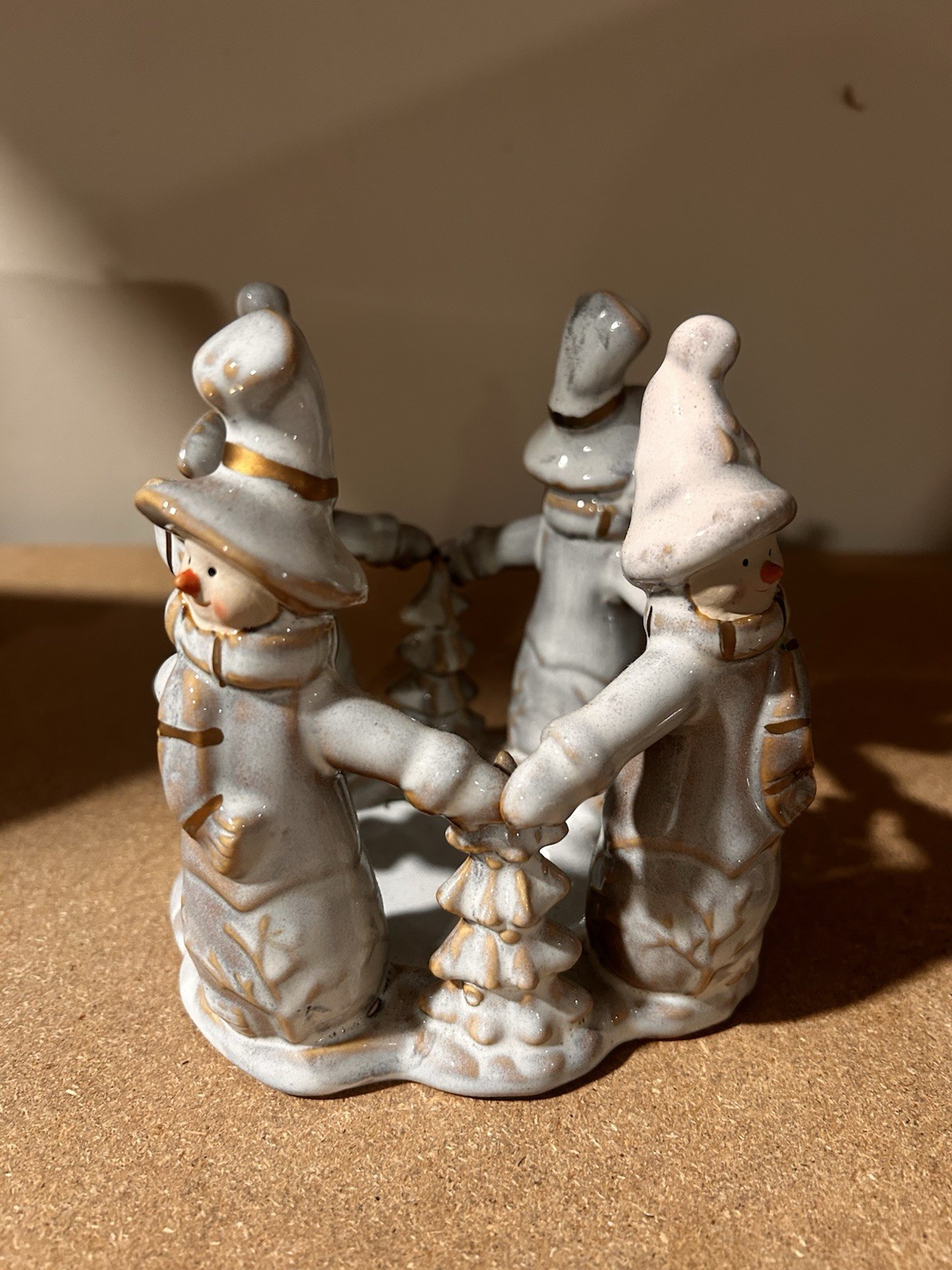 JC Penney Snowman 3" Pillar Candle Holder