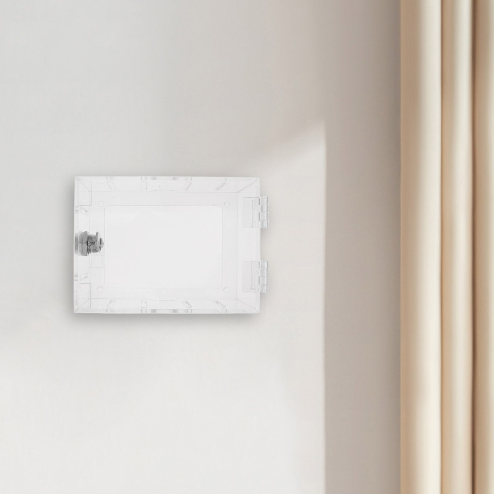 Transparent Thermostat Guard with Lock Durable Acrylic Lockable Cover for Wall