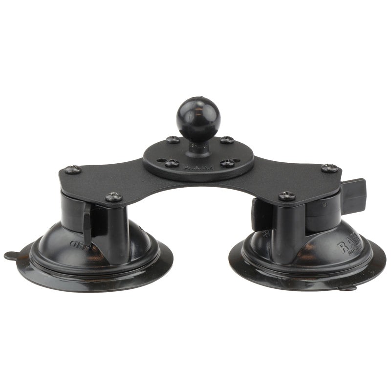RAM-B-189B-202U  RAM Twist-Lock Dual Suction Cup Base with Bal...
