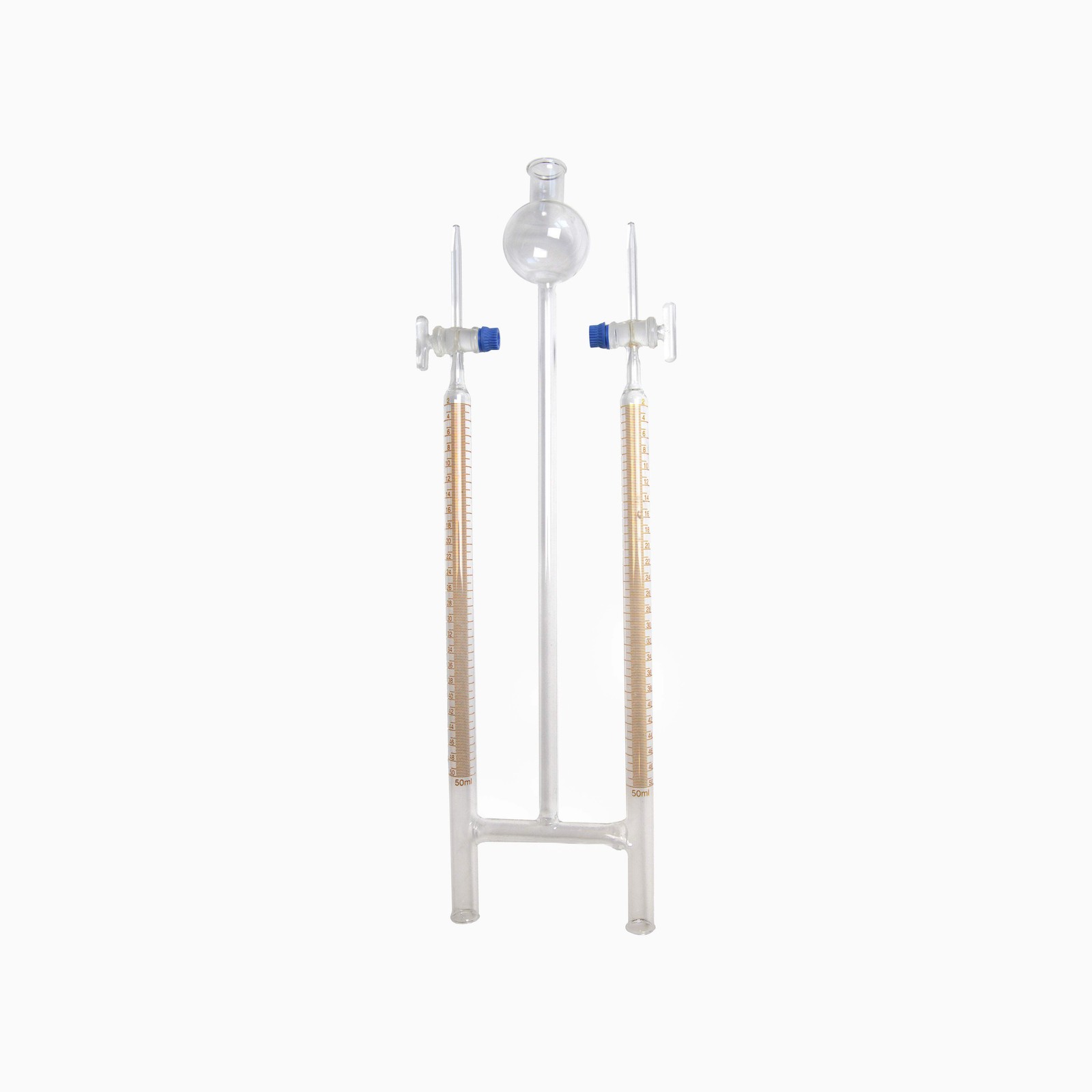 Electrolysis Apparatus, Hoffman, Glass H-Tube with Stopcock and Funnel