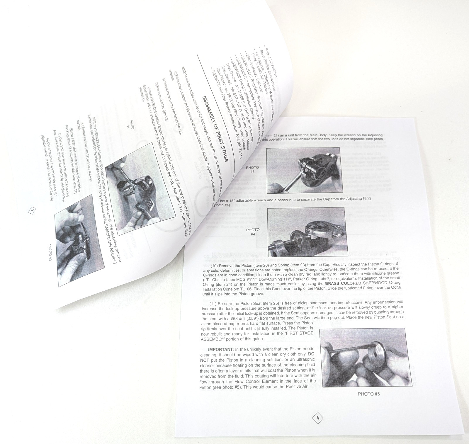 Sherwood Blizzard SRB3900 Assembly, Maintenance Service Repair Manual Scuba Dive