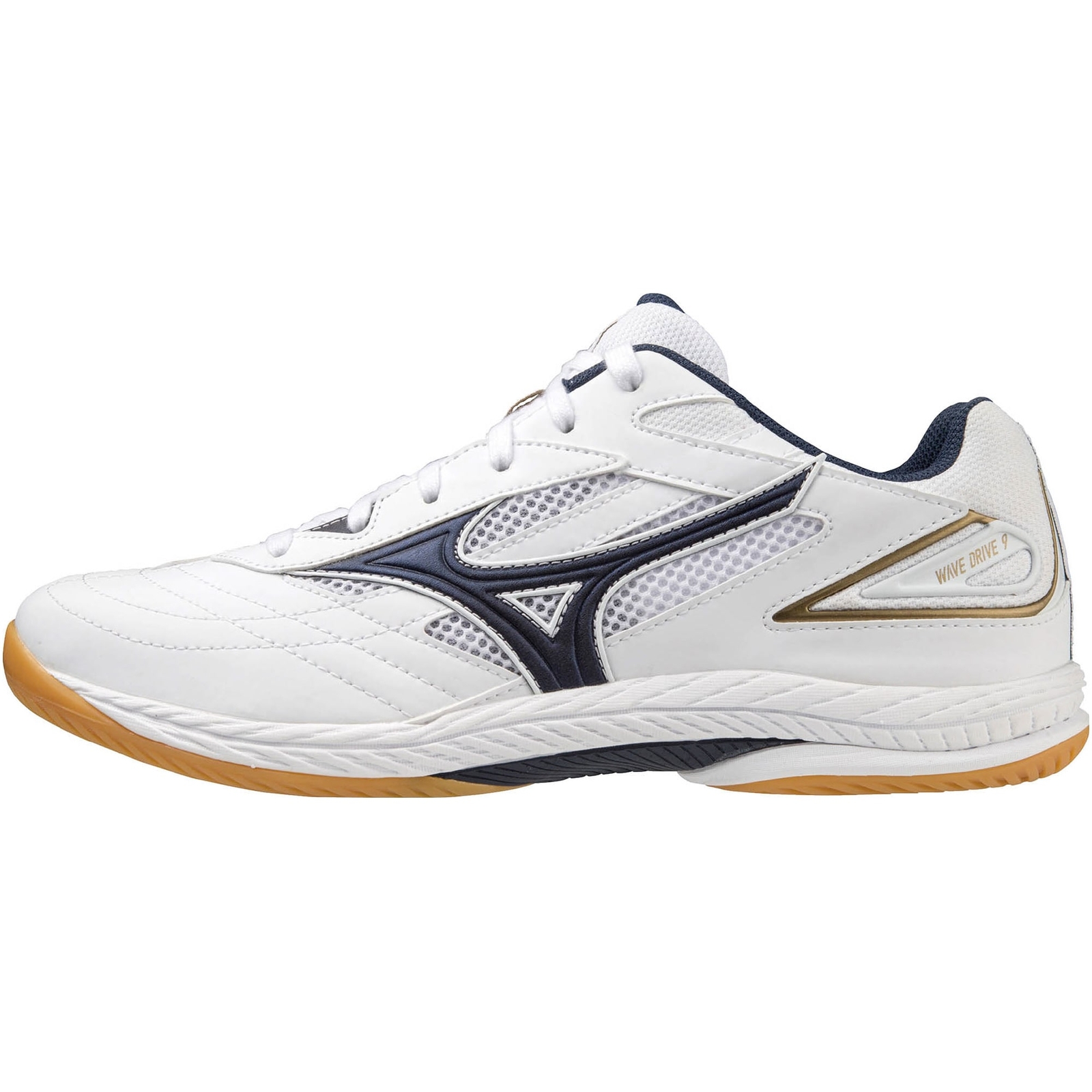Mizuno Table Tennis Shoes WAVE DRIVE 9 81GA220514 White / Navy / Gold