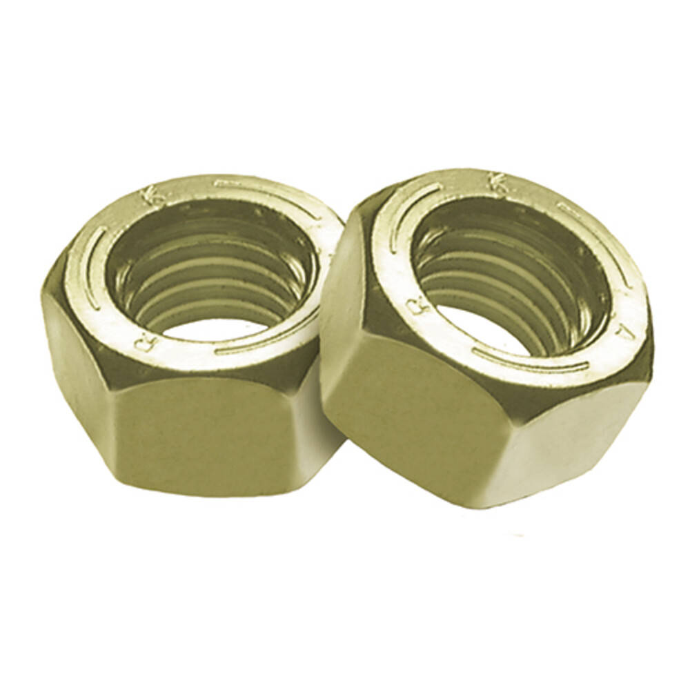 Finished Hex Nuts Grade 8 Zinc Yellow CR+6 - 1/4, 5/16, 3/8, 7/16 Coarse & Fine