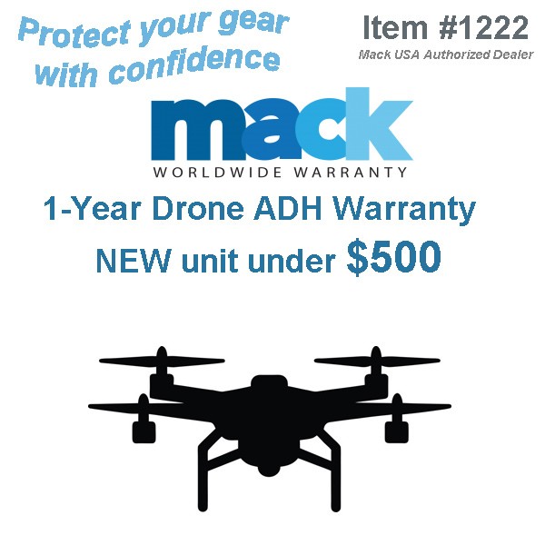 1-Year Warranty for NEW Drones up to $500 value - Mack Warranty {1222}