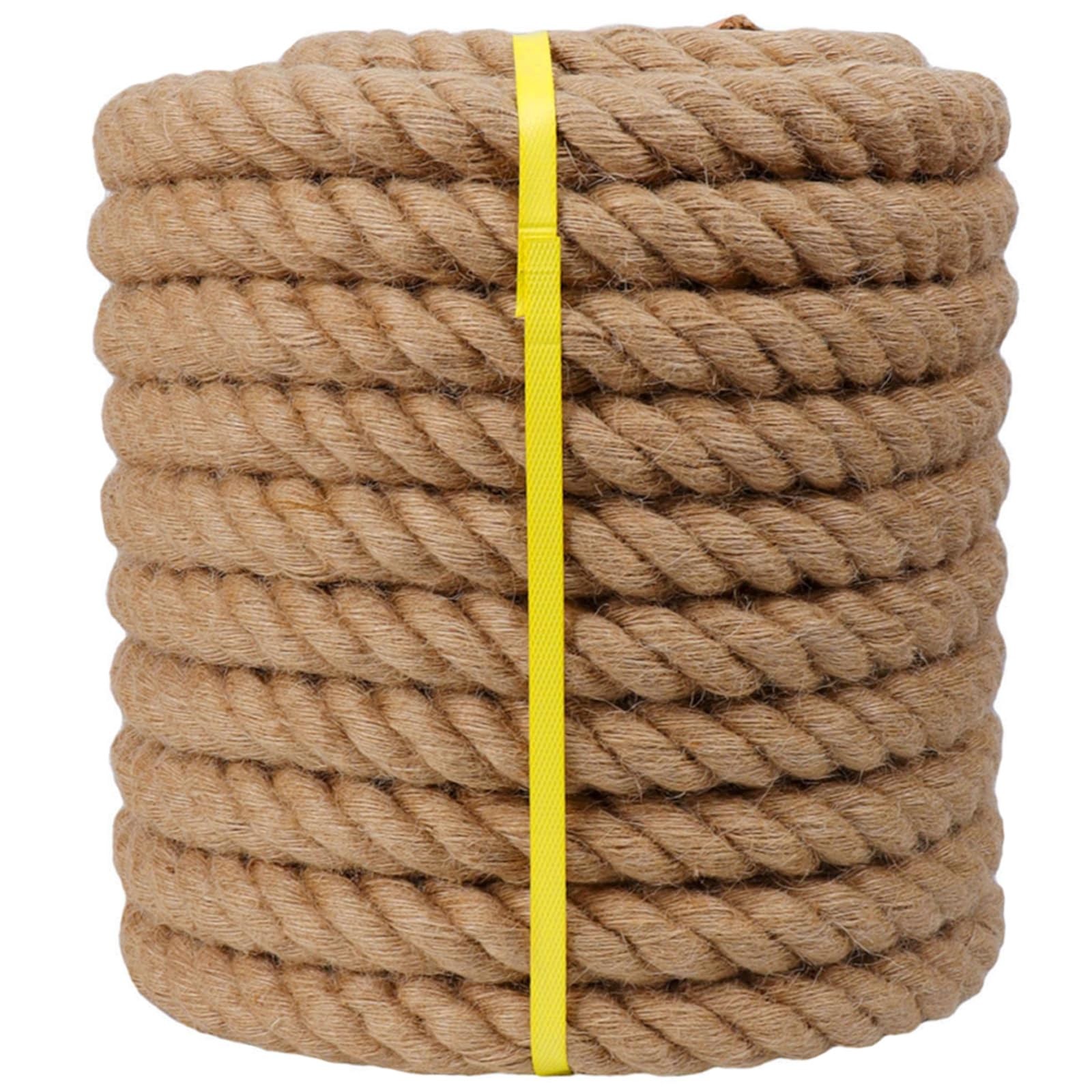 Twisted Manila Jute Rope (1 Inch x 100 Feet) Natural 1 x 100 Feet, Brown