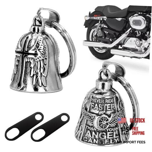 Motorcycle Bell Guardian Angel Set for Men and Women, 4PCS Guardian Bell