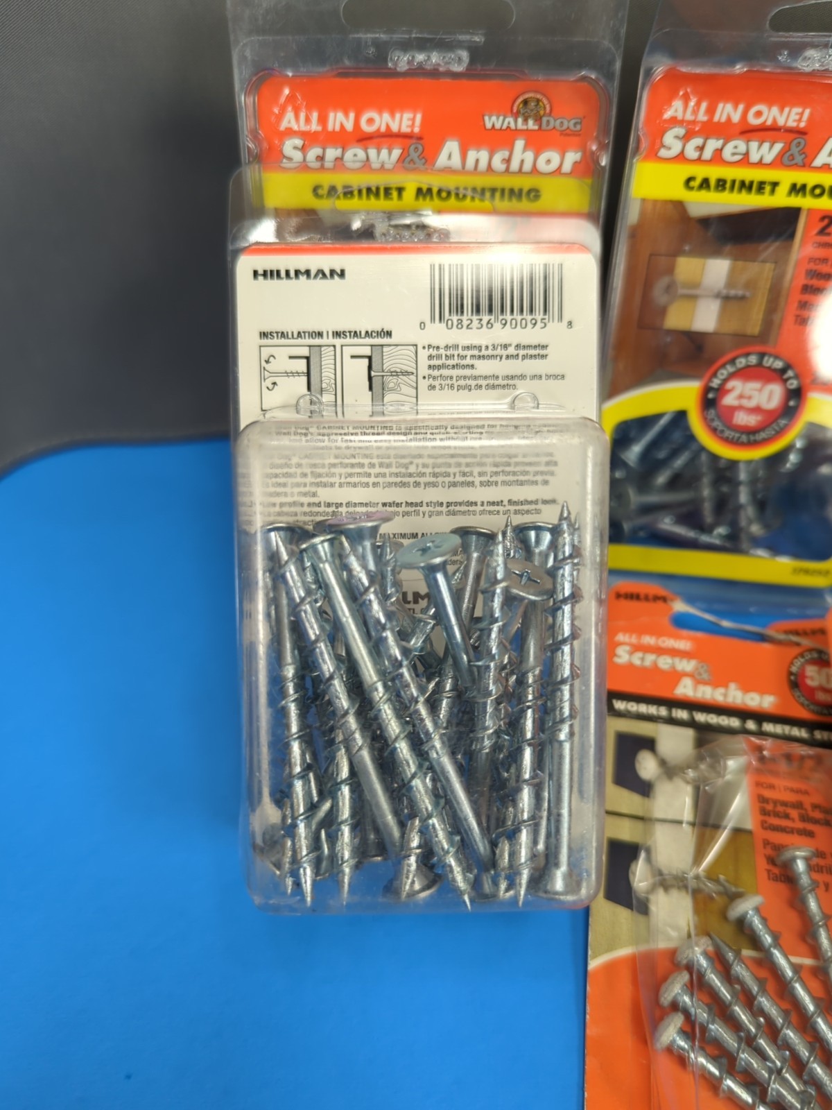 LOT of Cabinet Mounting Screw & Anchor Sets by Hillman Stanley Bullet Catches