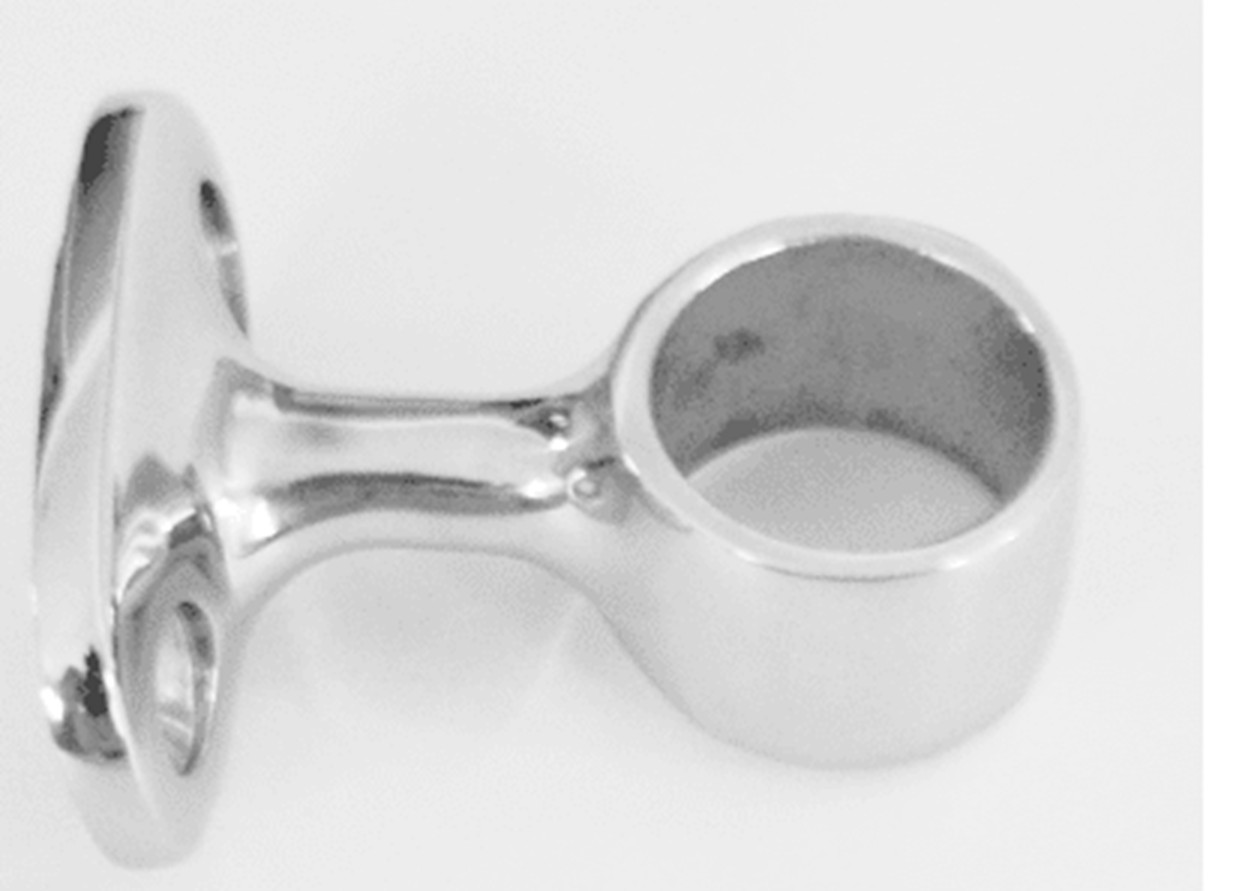 Stainless Handrail Stanchion 105 Deg 1-3/8" fits Classic Boston Whaler 3/4"