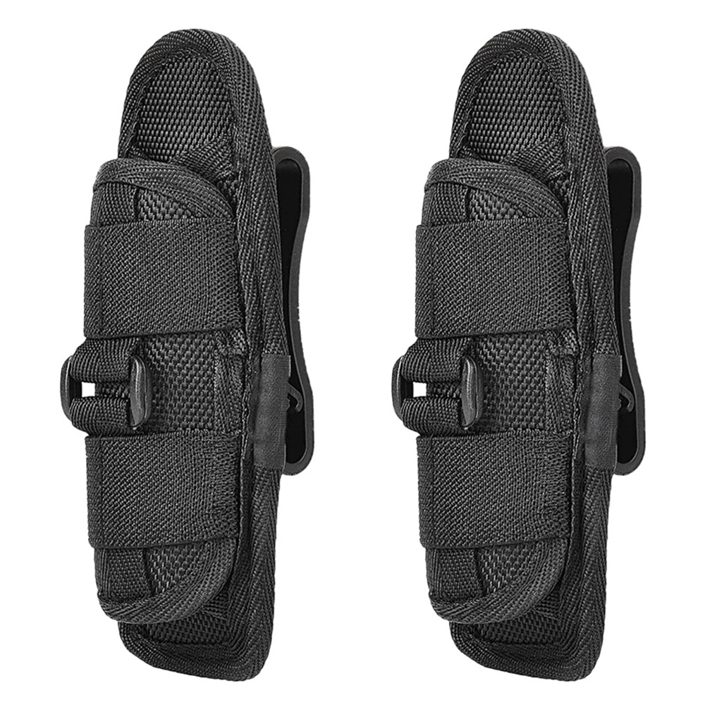2PCS Tactical Flashlight Pouch Holster Rotatable Flashlight Holder Belt Clip Bag