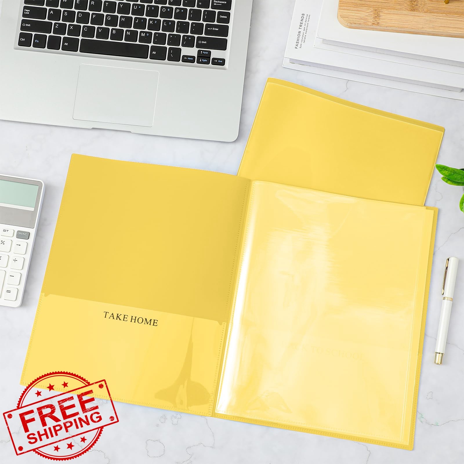 Henoyso 36 Yellow Pocket Folders