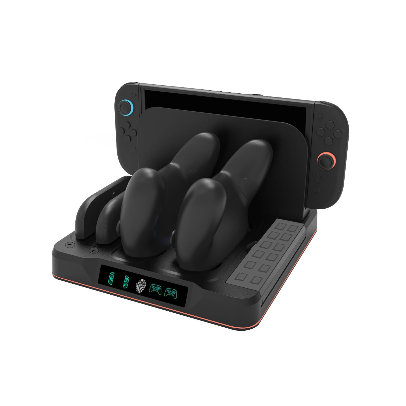 For Switch 2 pro Controller Charging Dock with RGB Lighting Console Base