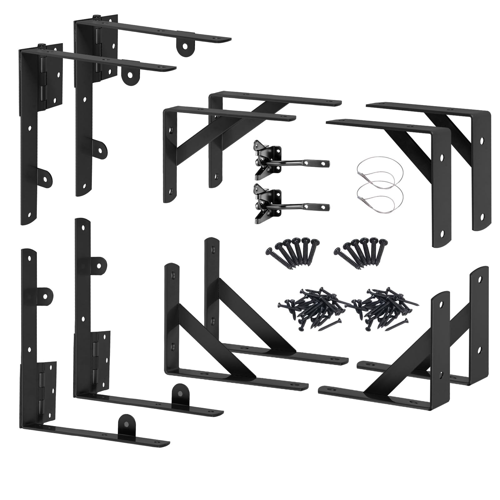 Gate Corner Brace Bracket Anti Sag Gate Frame Hardware Kit for Wooden Gate Fe...