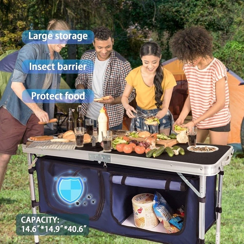 Portable Folding Camping Table Lightweight Collapsible Picnic BBQ Tailgating New