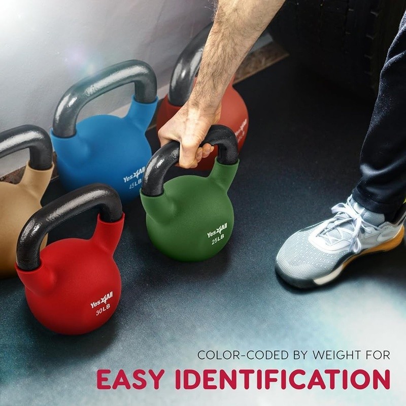 Cast Iron Neoprene Kettlebell 20lb Adjustable Weights Ergonomic Handle New