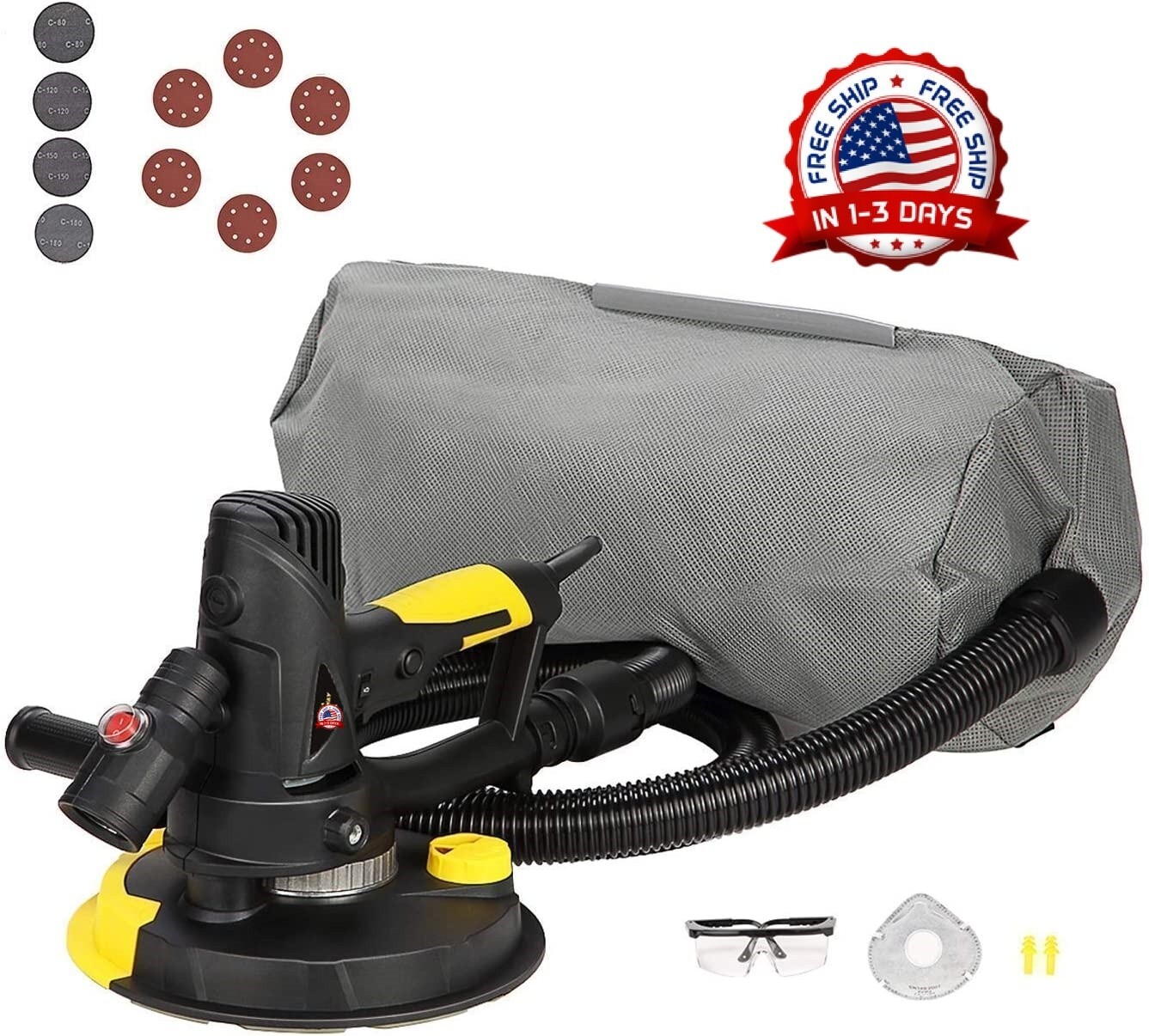 Lijadora Electrica Para Paneles De Yeso 750W 120V 7"  Pared Techo Lijadoras NEW